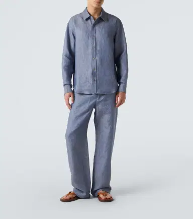 God’s True Cashmere Linen denim shirt with carnelian | Thumbnail 2 God’s True Cashmere Linen denim shirt with carnelian | Thumbnail 2