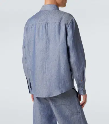 God’s True Cashmere Linen denim shirt with carnelian | Thumbnail 8 God’s True Cashmere Linen denim shirt with carnelian | Thumbnail 8