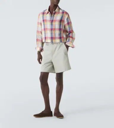 God's True Cashmere Daybreak plaid linen shirt with sunstone | Thumbnail 2 God's True Cashmere Daybreak plaid linen shirt with sunstone | Thumbnail 2
