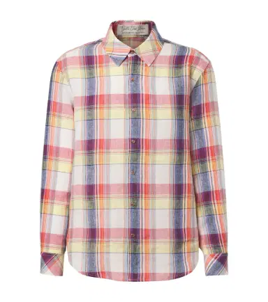 God's True Cashmere Daybreak plaid linen shirt with sunstone | Thumbnail 1 God's True Cashmere Daybreak plaid linen shirt with sunstone | Thumbnail 1