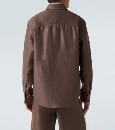 God's True Cashmere Linen shirt with orange sunstone | Thumbnail 4 God's True Cashmere Linen shirt with orange sunstone | Thumbnail 4