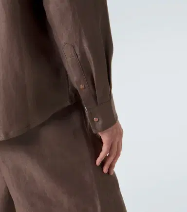 God's True Cashmere Linen shirt with orange sunstone | Thumbnail 6 God's True Cashmere Linen shirt with orange sunstone | Thumbnail 6