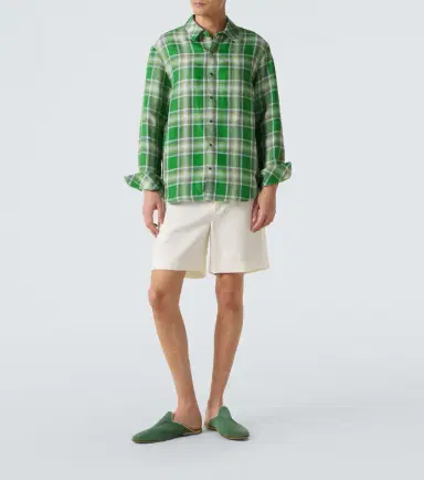 God's True Cashmere Linen shorts with moonstone | Thumbnail 2 God's True Cashmere Linen shorts with moonstone | Thumbnail 2