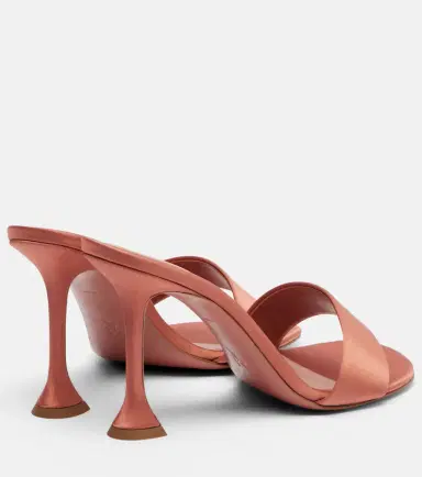 Amina Muaddi Andreea satin sandals | Thumbnail 4 Amina Muaddi Andreea satin sandals | Thumbnail 4