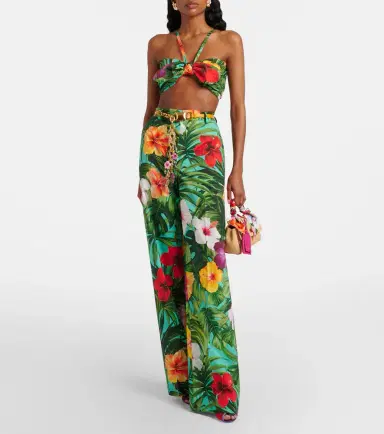 Dolce & Gabbana Floral cotton wide-leg pants | Thumbnail 3 Dolce & Gabbana Floral cotton wide-leg pants | Thumbnail 3