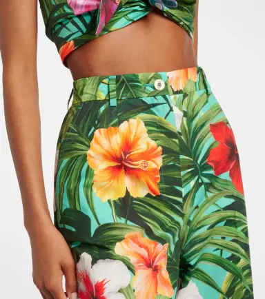 Dolce & Gabbana Floral cotton wide-leg pants | Thumbnail 4 Dolce & Gabbana Floral cotton wide-leg pants | Thumbnail 4