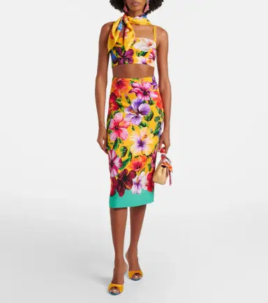Dolce & Gabbana Floral silk-blend pencil skirt | Thumbnail 3 Dolce & Gabbana Floral silk-blend pencil skirt | Thumbnail 3
