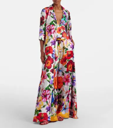 Dolce & Gabbana Floral belted silk satin maxi dress | Thumbnail 2 Dolce & Gabbana Floral belted silk satin maxi dress | Thumbnail 2