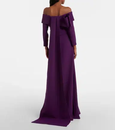 Safiyaa Lunelle embellished off-shoulder crêpe gown | Thumbnail 6 Safiyaa Lunelle embellished off-shoulder crêpe gown | Thumbnail 6