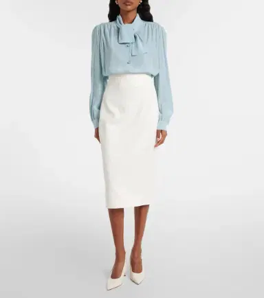 Safiyaa Hokuku crêpe pencil skirt | Thumbnail 4 Safiyaa Hokuku crêpe pencil skirt | Thumbnail 4
