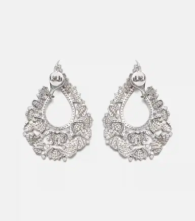 Ananya Scatter Lotus 18kt white gold earrings with diamonds | Thumbnail 2 Ananya Scatter Lotus 18kt white gold earrings with diamonds | Thumbnail 2