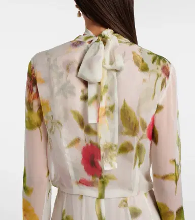 Oscar de la Renta Floral silk chiffon gown | Thumbnail 2 Oscar de la Renta Floral silk chiffon gown | Thumbnail 2