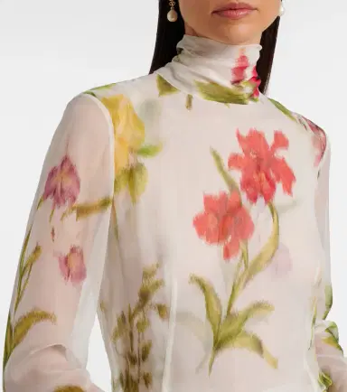 Oscar de la Renta Floral silk chiffon gown | Thumbnail 5 Oscar de la Renta Floral silk chiffon gown | Thumbnail 5