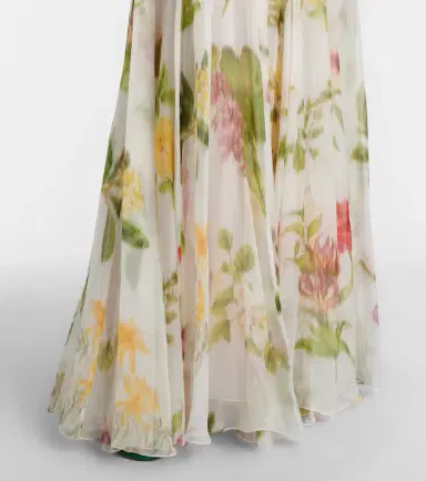 Oscar de la Renta Floral silk chiffon gown | Thumbnail 6 Oscar de la Renta Floral silk chiffon gown | Thumbnail 6