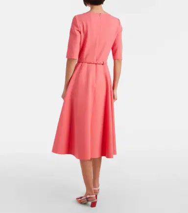 Oscar de la Renta Belted wool-blend midi dress | Thumbnail 5 Oscar de la Renta Belted wool-blend midi dress | Thumbnail 5