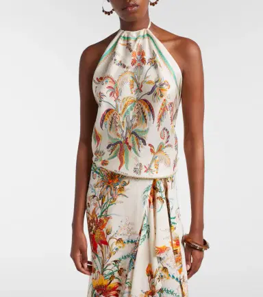 Etro Printed halterneck silk top | Thumbnail 4 Etro Printed halterneck silk top | Thumbnail 4