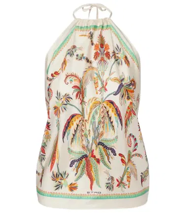 Etro Printed halterneck silk top | Thumbnail 1 Etro Printed halterneck silk top | Thumbnail 1