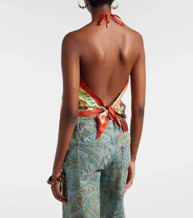 Etro Printed halterneck silk top | Thumbnail 3 Etro Printed halterneck silk top | Thumbnail 3
