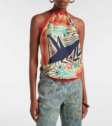 Etro Printed halterneck silk top | Thumbnail 4 Etro Printed halterneck silk top | Thumbnail 4