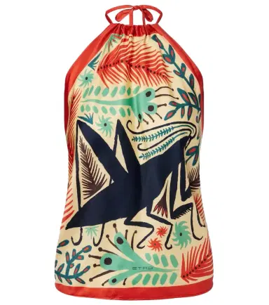 Etro Printed halterneck silk top | Thumbnail 1 Etro Printed halterneck silk top | Thumbnail 1