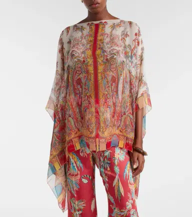 Etro Printed silk cape | Thumbnail 2 Etro Printed silk cape | Thumbnail 2