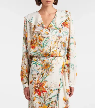 Etro Floral ruffled blouse | Thumbnail 3 Etro Floral ruffled blouse | Thumbnail 3