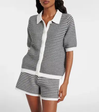Varley Gaelle chevron cotton cardigan | Thumbnail 3 Varley Gaelle chevron cotton cardigan | Thumbnail 3