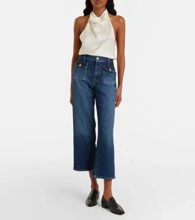 7 For All Mankind Stovepipe cropped straight jeans | Thumbnail 2 7 For All Mankind Stovepipe cropped straight jeans | Thumbnail 2