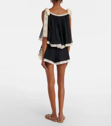 Zimmermann Roselight cotton and silk shorts | Thumbnail 2 Zimmermann Roselight cotton and silk shorts | Thumbnail 2