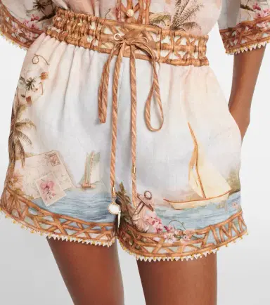 Zimmermann Mahon printed linen shorts | Thumbnail 3 Zimmermann Mahon printed linen shorts | Thumbnail 3