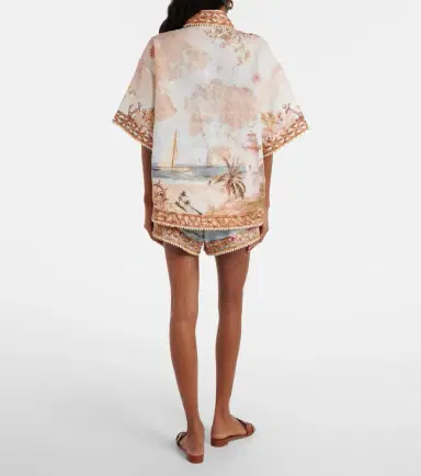 Zimmermann Mahon printed linen shorts | Thumbnail 4 Zimmermann Mahon printed linen shorts | Thumbnail 4