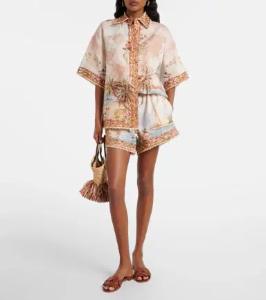 Zimmermann Mahon printed linen shorts | Thumbnail 5 Zimmermann Mahon printed linen shorts | Thumbnail 5