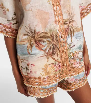 Zimmermann Mahon printed linen bowling shirt | Thumbnail 4 Zimmermann Mahon printed linen bowling shirt | Thumbnail 4