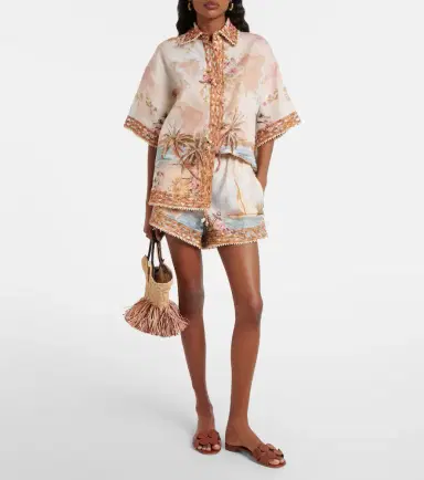 Zimmermann Mahon printed linen bowling shirt | Thumbnail 5 Zimmermann Mahon printed linen bowling shirt | Thumbnail 5