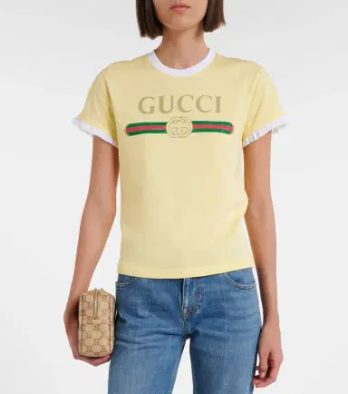 Gucci Logo cotton jersey T-shirt | Thumbnail 2 Gucci Logo cotton jersey T-shirt | Thumbnail 2