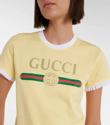 Gucci Logo cotton jersey T-shirt | Thumbnail 4 Gucci Logo cotton jersey T-shirt | Thumbnail 4