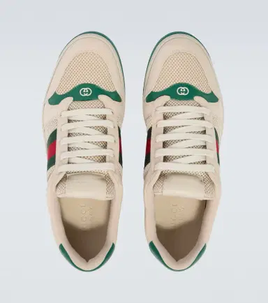 Gucci Screener leather-trimmed sneakers | Thumbnail 3 Gucci Screener leather-trimmed sneakers | Thumbnail 3