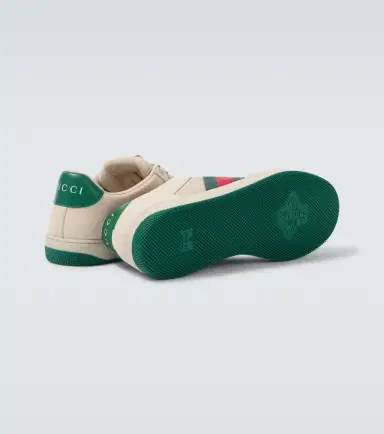Gucci Screener leather-trimmed sneakers | Thumbnail 4 Gucci Screener leather-trimmed sneakers | Thumbnail 4