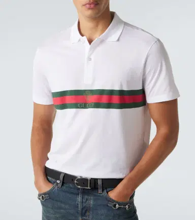 Gucci Web Stripe cotton jersey polo shirt | Thumbnail 3 Gucci Web Stripe cotton jersey polo shirt | Thumbnail 3