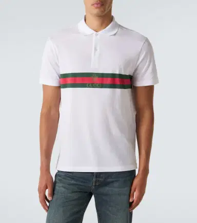 Gucci Web Stripe cotton jersey polo shirt | Thumbnail 4 Gucci Web Stripe cotton jersey polo shirt | Thumbnail 4