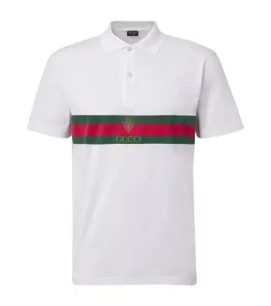 Gucci Web Stripe cotton jersey polo shirt | Thumbnail 1 Gucci Web Stripe cotton jersey polo shirt | Thumbnail 1