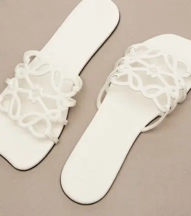 Loewe Petal Anagram leather slides | Thumbnail 4 Loewe Petal Anagram leather slides | Thumbnail 4