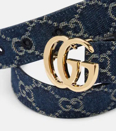 Gucci GG Marmont denim belt | Thumbnail 2 Gucci GG Marmont denim belt | Thumbnail 2