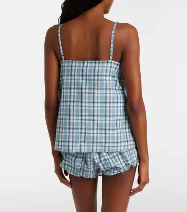 Acne Studios Bow-detail checked cotton top | Thumbnail 2 Acne Studios Bow-detail checked cotton top | Thumbnail 2