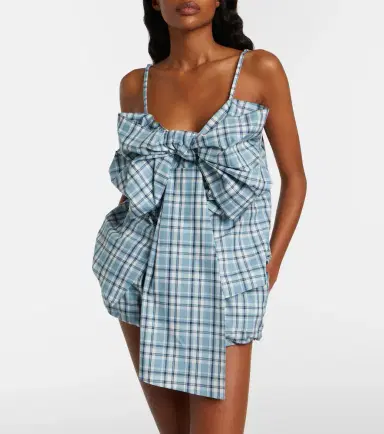 Acne Studios Bow-detail checked cotton top | Thumbnail 5 Acne Studios Bow-detail checked cotton top | Thumbnail 5