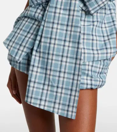 Acne Studios Bow-detail checked cotton top | Thumbnail 6 Acne Studios Bow-detail checked cotton top | Thumbnail 6