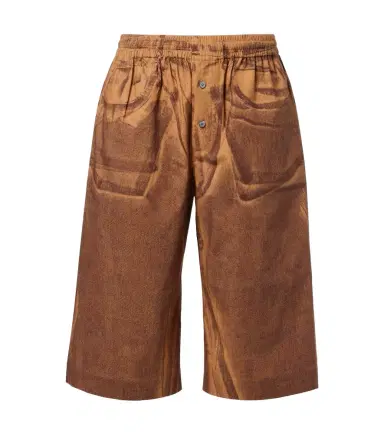 Acne Studios Printed cotton Bermuda shorts | Thumbnail 1 Acne Studios Printed cotton Bermuda shorts | Thumbnail 1