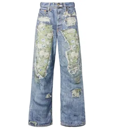 Acne Studios Printed wide-leg jeans | Thumbnail 1 Acne Studios Printed wide-leg jeans | Thumbnail 1