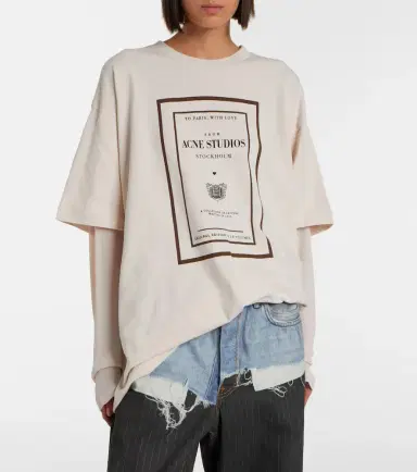 Acne Studios Layered logo cotton jersey T-shirt | Thumbnail 2 Acne Studios Layered logo cotton jersey T-shirt | Thumbnail 2