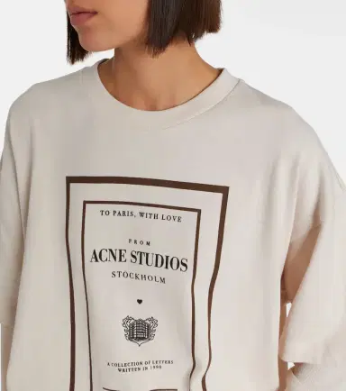 Acne Studios Layered logo cotton jersey T-shirt | Thumbnail 4 Acne Studios Layered logo cotton jersey T-shirt | Thumbnail 4